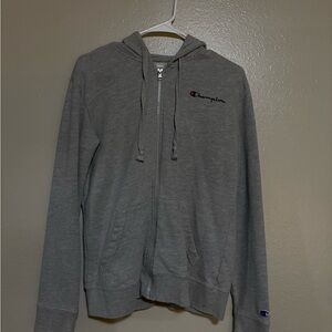 Champion Heather Gray Full-Zip Hoodie